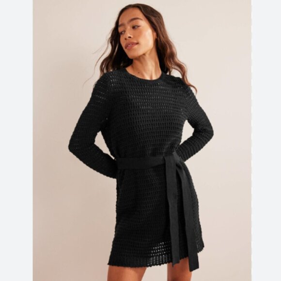 boden crochet dress Boden | Dresses | Boden Crochet Knit Dress Black Size 4 Long Nwt